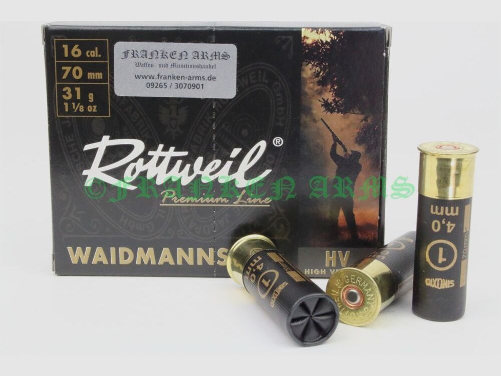 Rottweil Waidmannsheil HV 16/70 4,0mm 10Stück Staffelpreise