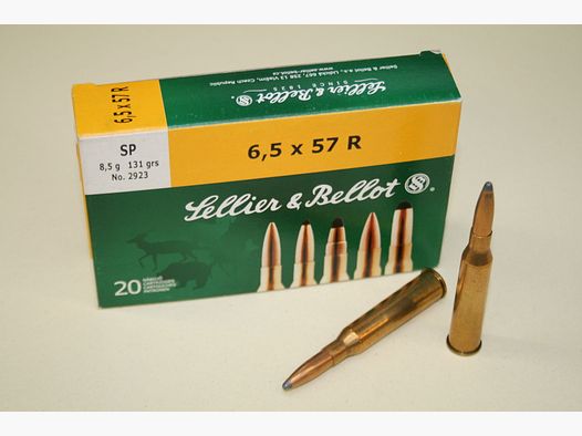 Boîte de 20 munitions 6,5 x 57 R SP / 131gr – SELLIER & BELLOT