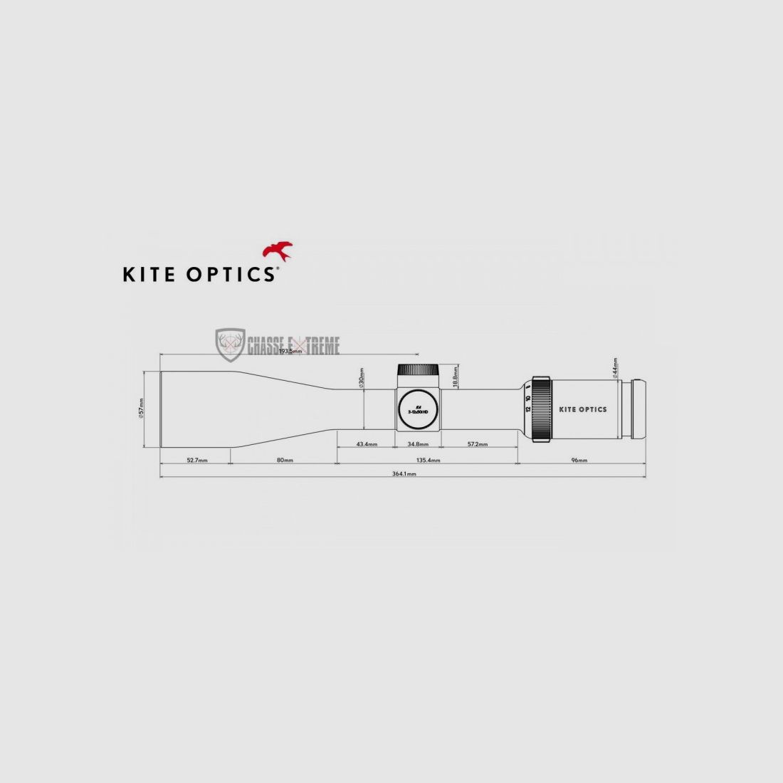 Zielfernrohr KITE OPTICS K4 3-12x50i Hd, Bild 3 von 4