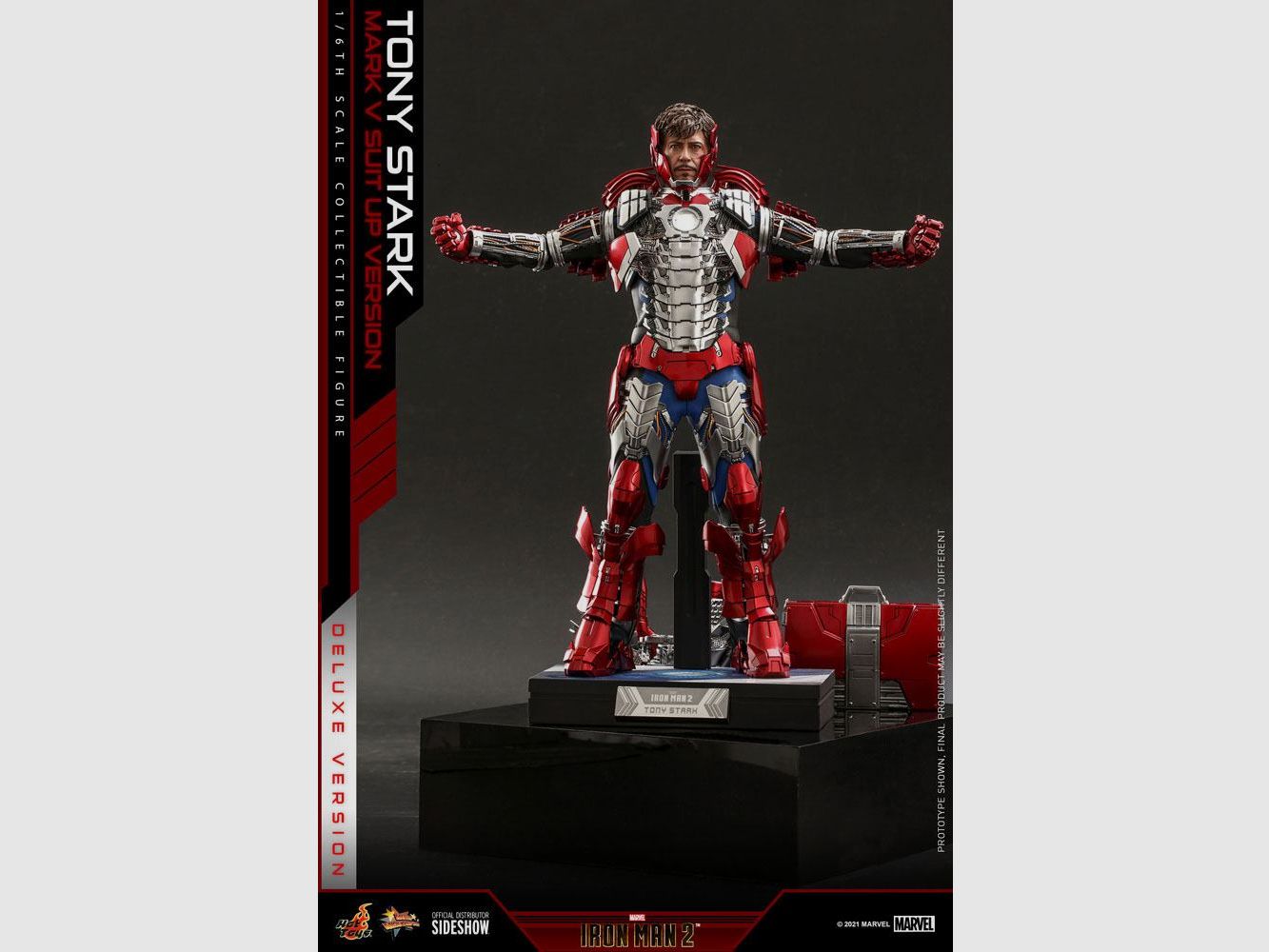 Iron Man 2 Movie Masterpiece Actionfigur 1/6 Tony Stark (Mark V Suit Up Version) Deluxe 31 cm | 43273