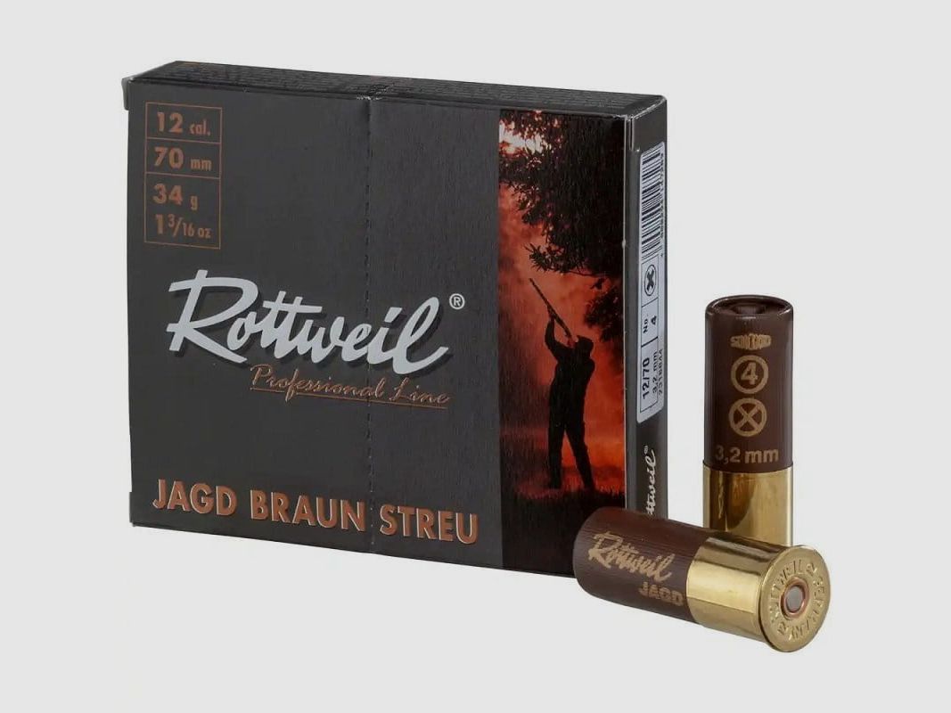 Rottweil Jagd Streu Plastik 12/70 3,2mm - 10 Stk.