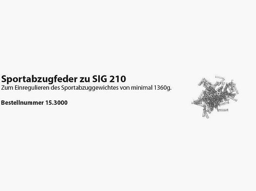 Wyss Sportabzugfeder SIG P210
