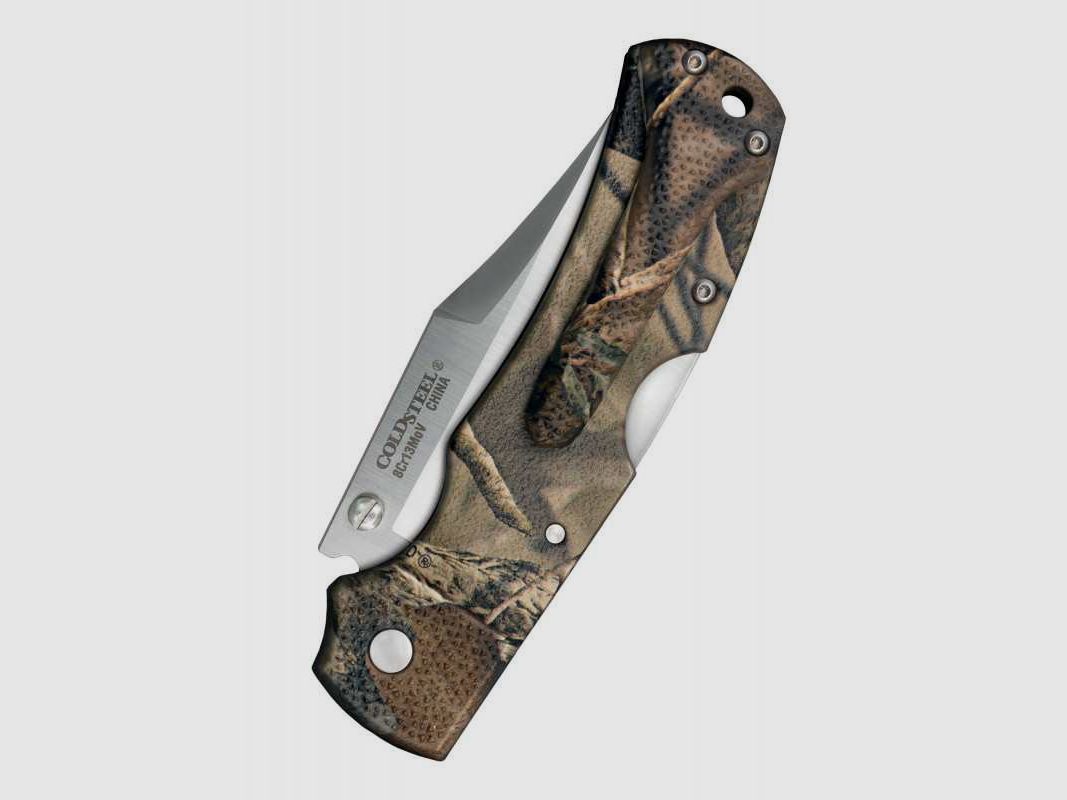 Cold Steel Double Safe Hunter Taschenmesser, Camouflage, mit Kunststoff-Clip