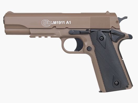 Colt 1911 A1 H.P.A. Tan 6mm - Airsoft spring pressure < 0.5 Joule