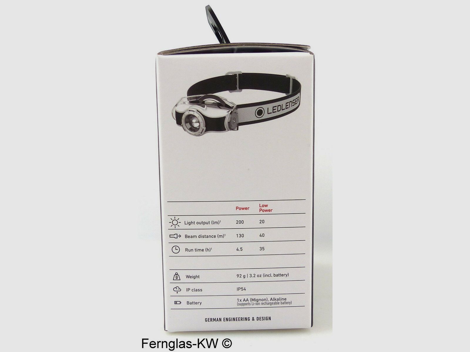 Ledlenser 500948 lampada frontale LED MH3 nera e bianca luminosità 200 lumen