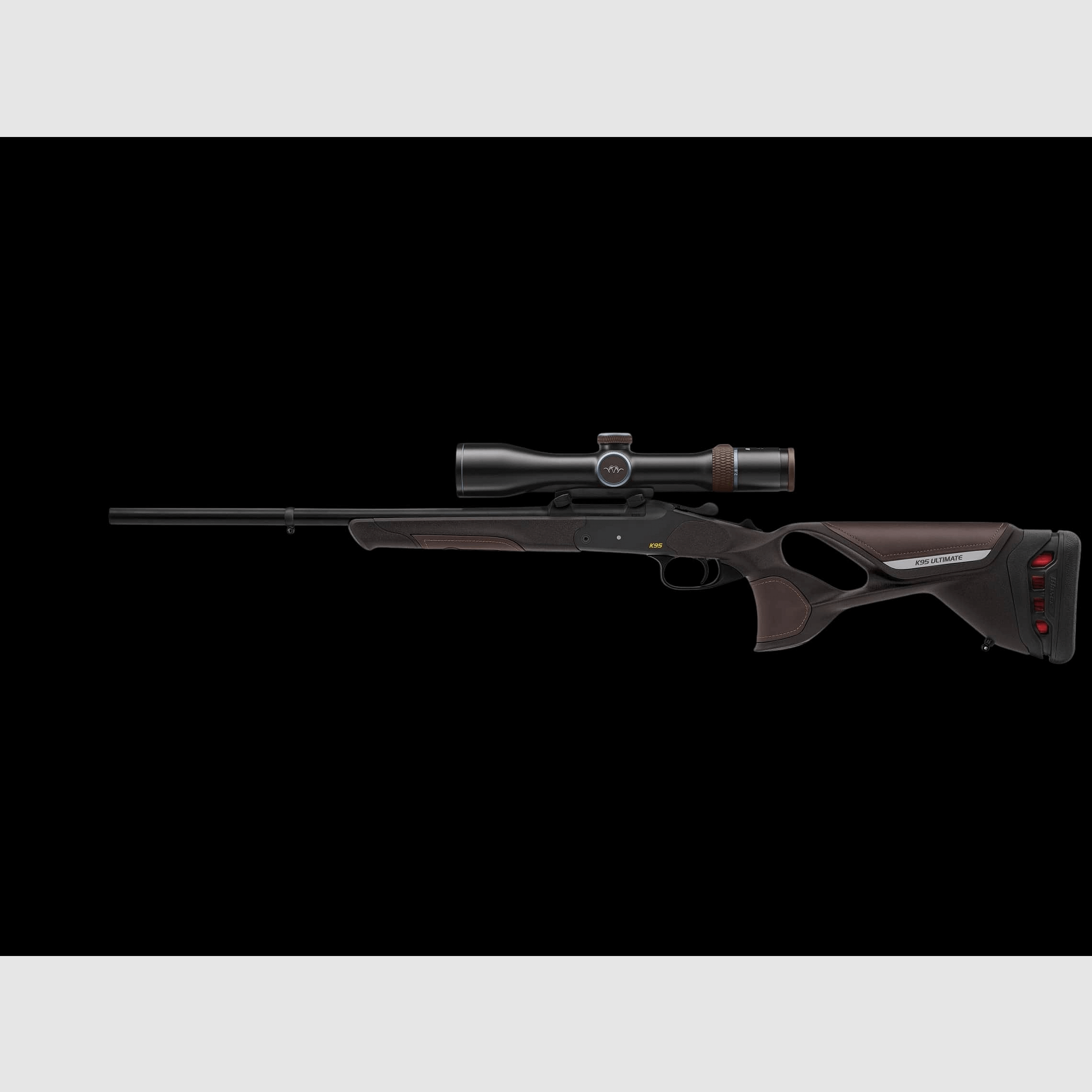 K95 Ultimate Leather im Kaliber 30-06 Spring. mit Zielfernrohr Blaser 2,8-20x50 iC inkl. Montage