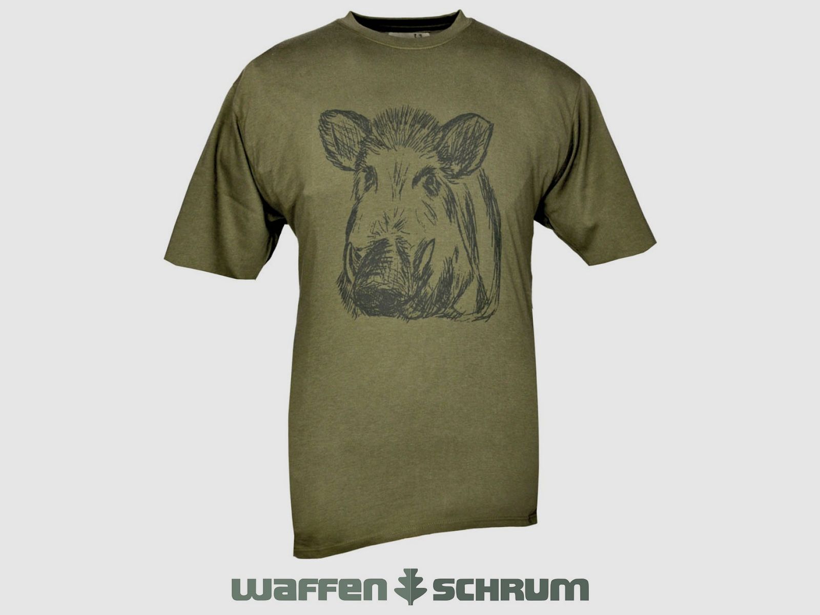 Hubertus T-Shirt Keilerkopf Schilf