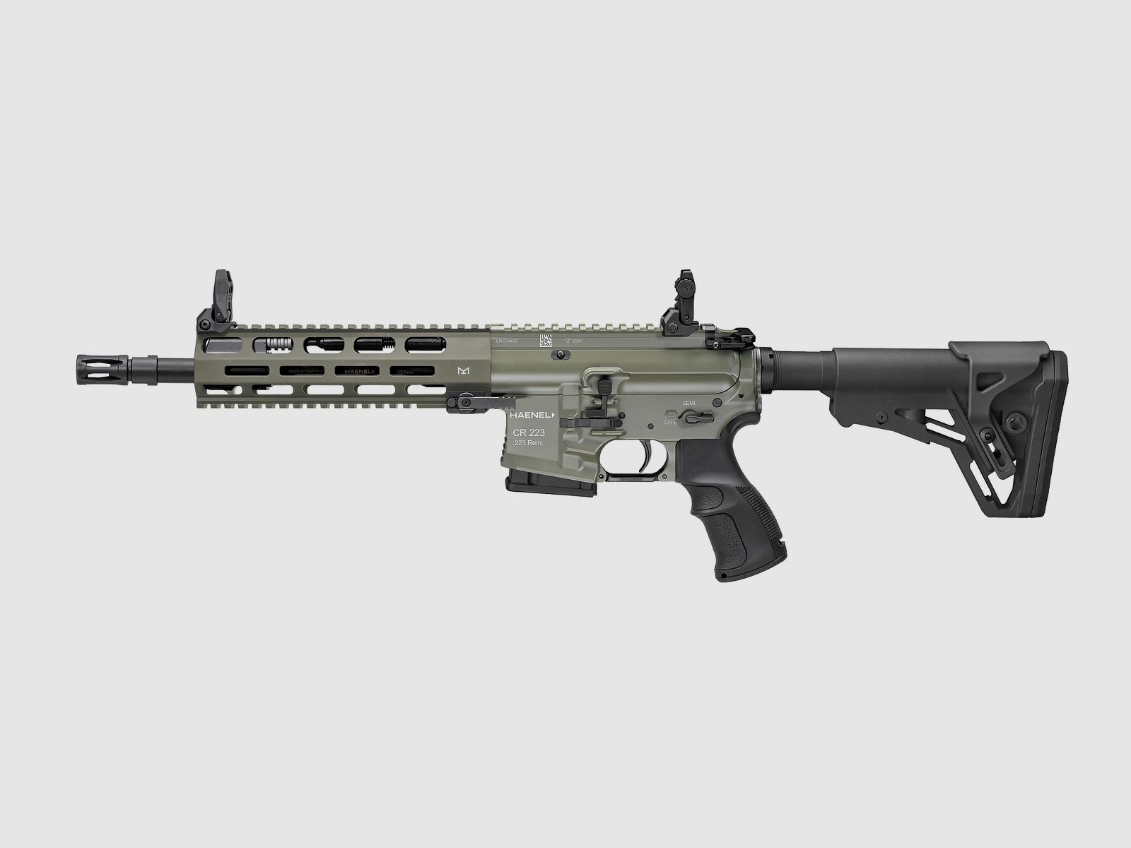 Haenel CR 223 M-LOK Handschutz Lauflnge 254 mm | Direktabzug | Handschutz kurz | Oliv | nicht sportlich zugelassen, Kal. .223 Rem.