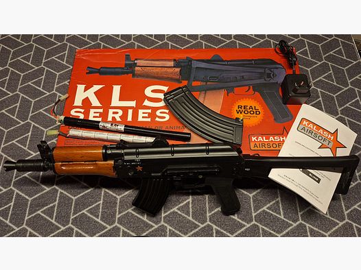 AK74U Kalashnikov  Kalash-KLA Serie AEG Vollmetall/madera real!