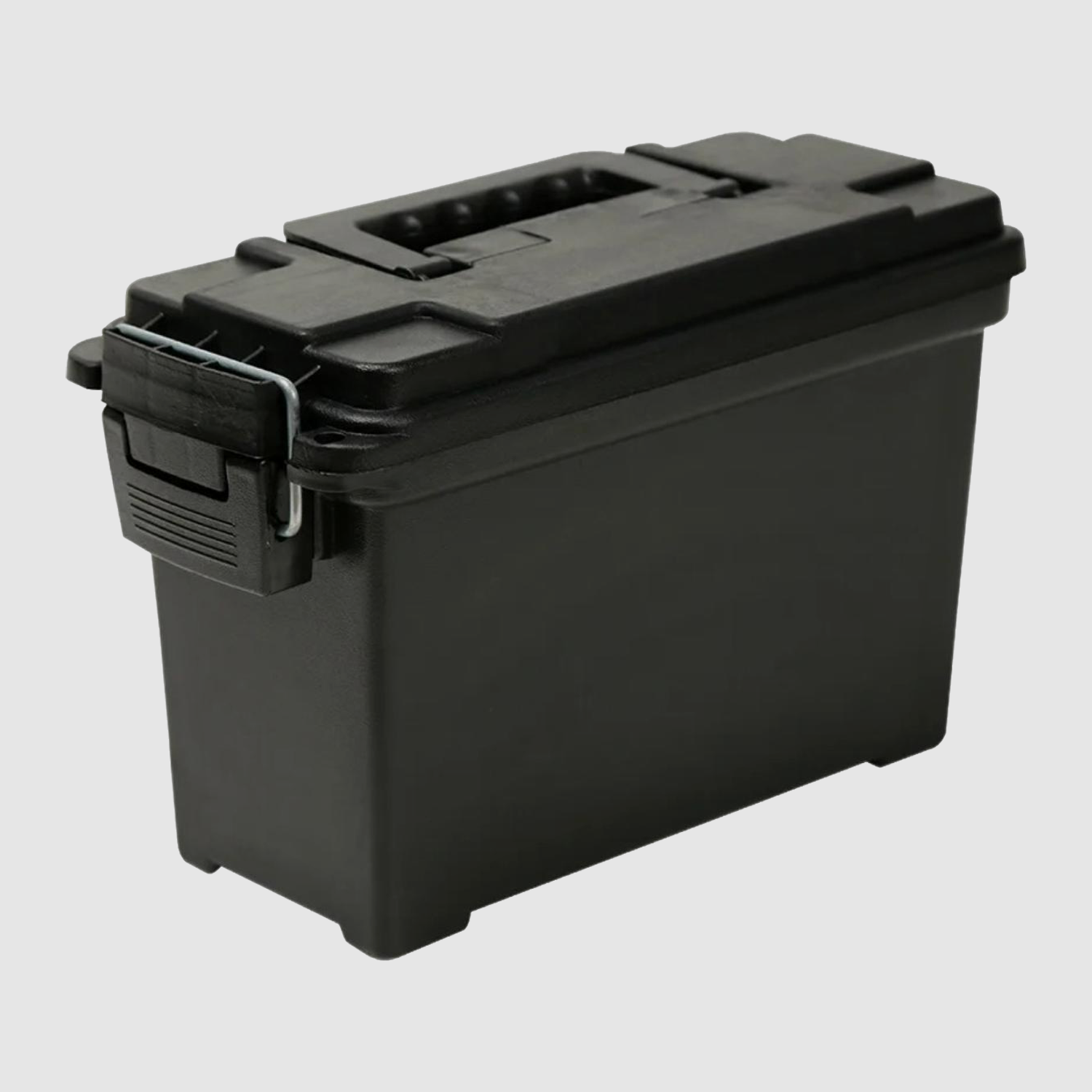 Lockable plastic ammunition box for transport and organization at the shooting range (Ammo 30 / Black)