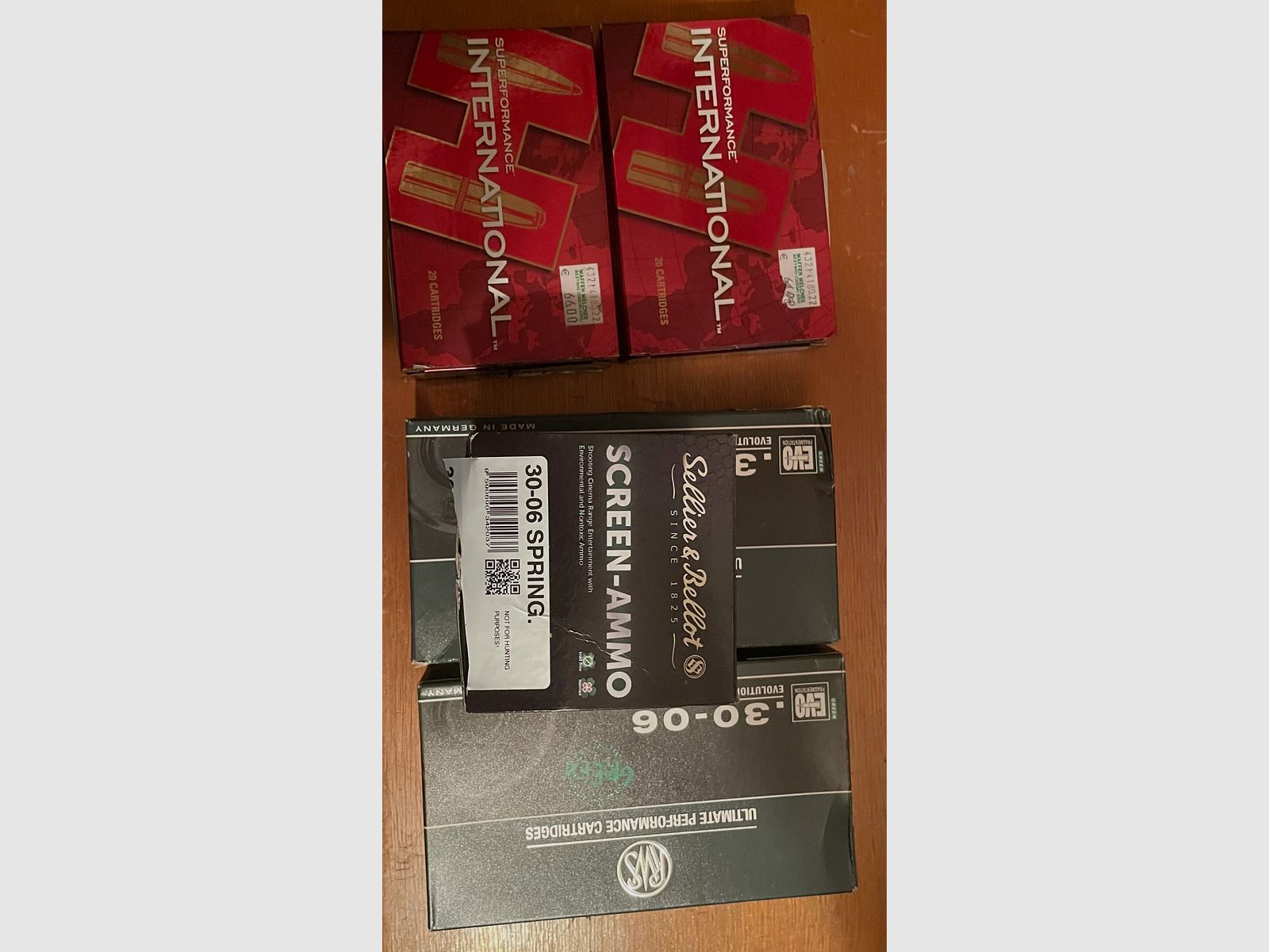Munition .30/06 RWS EVO green und Hornady 83 Schuss