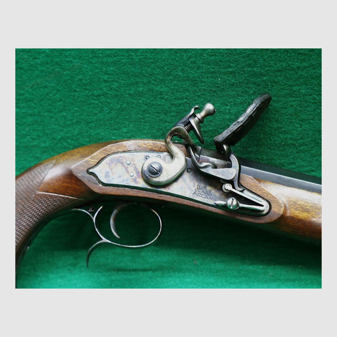 Artax Boutet Stein castle pistol, cal. 45 smooth, with fish skin