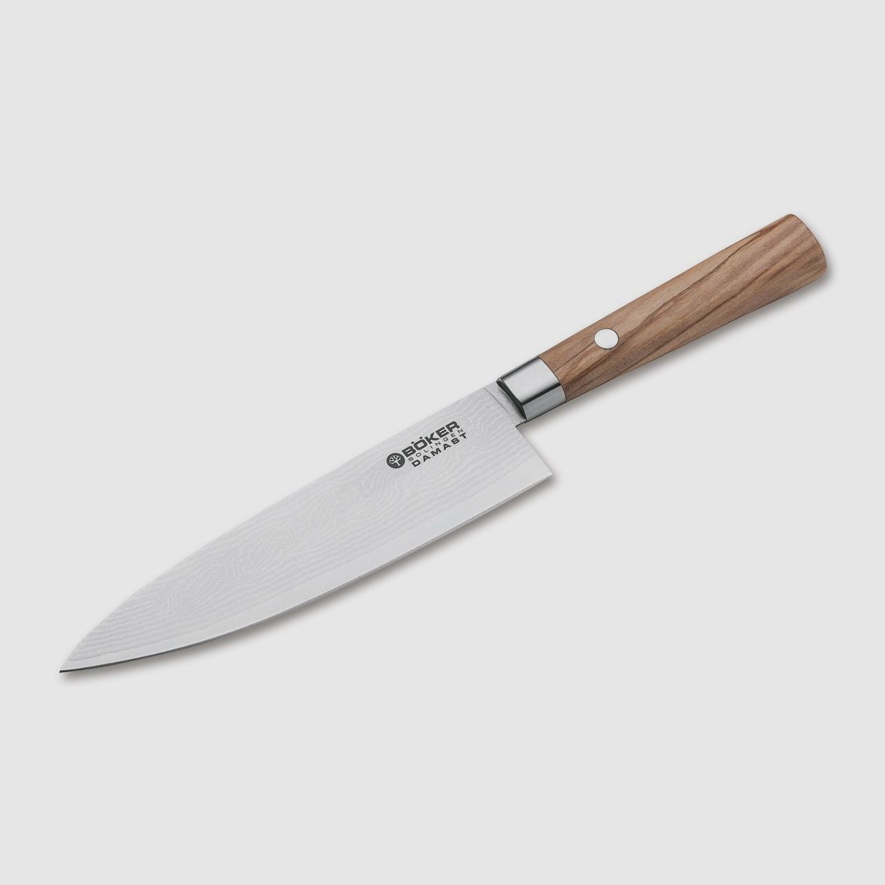 BKER DAMAST Messer OLIVE kleines KOCHMESSER