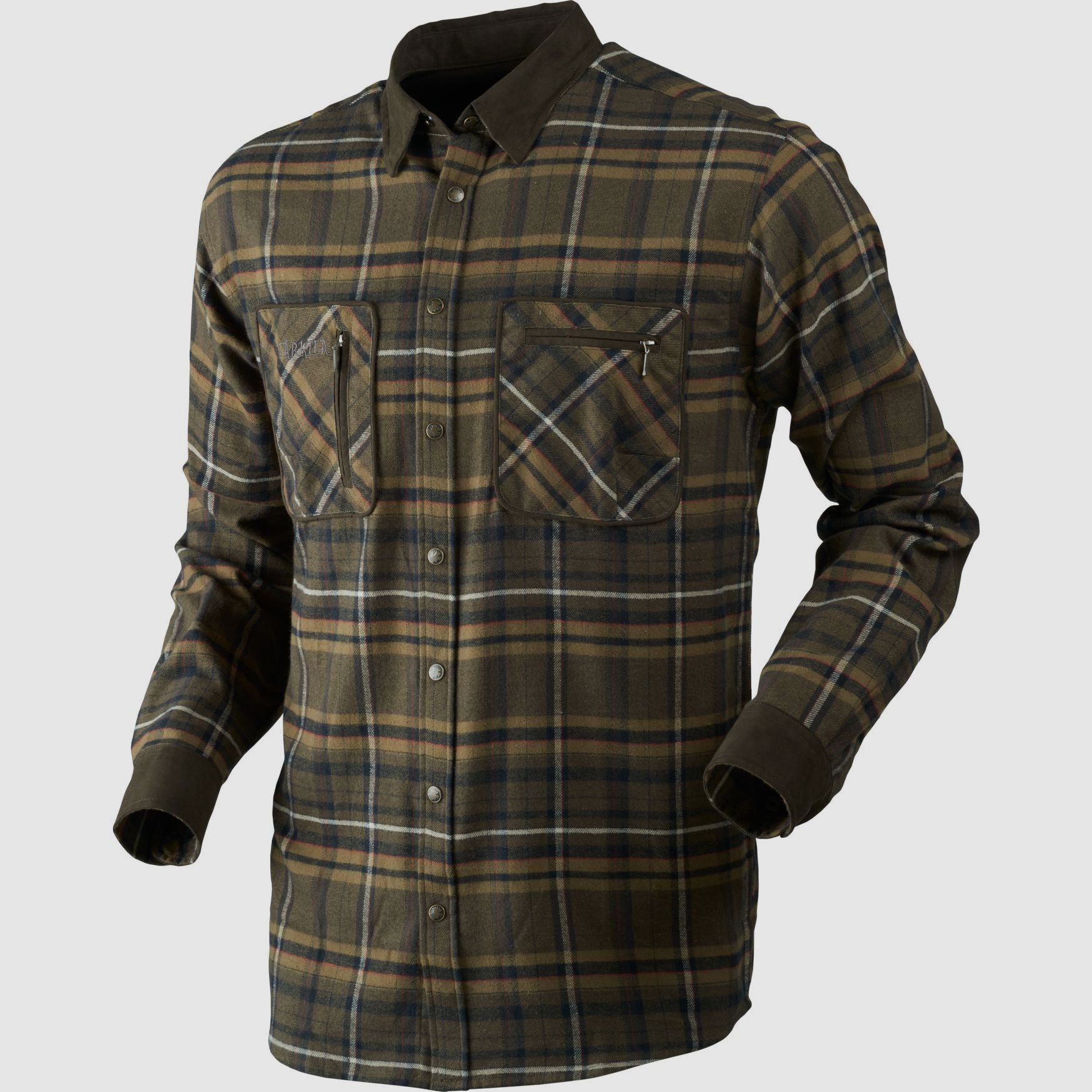 Härkila Pajala Hemd Herren Willow Green Check S