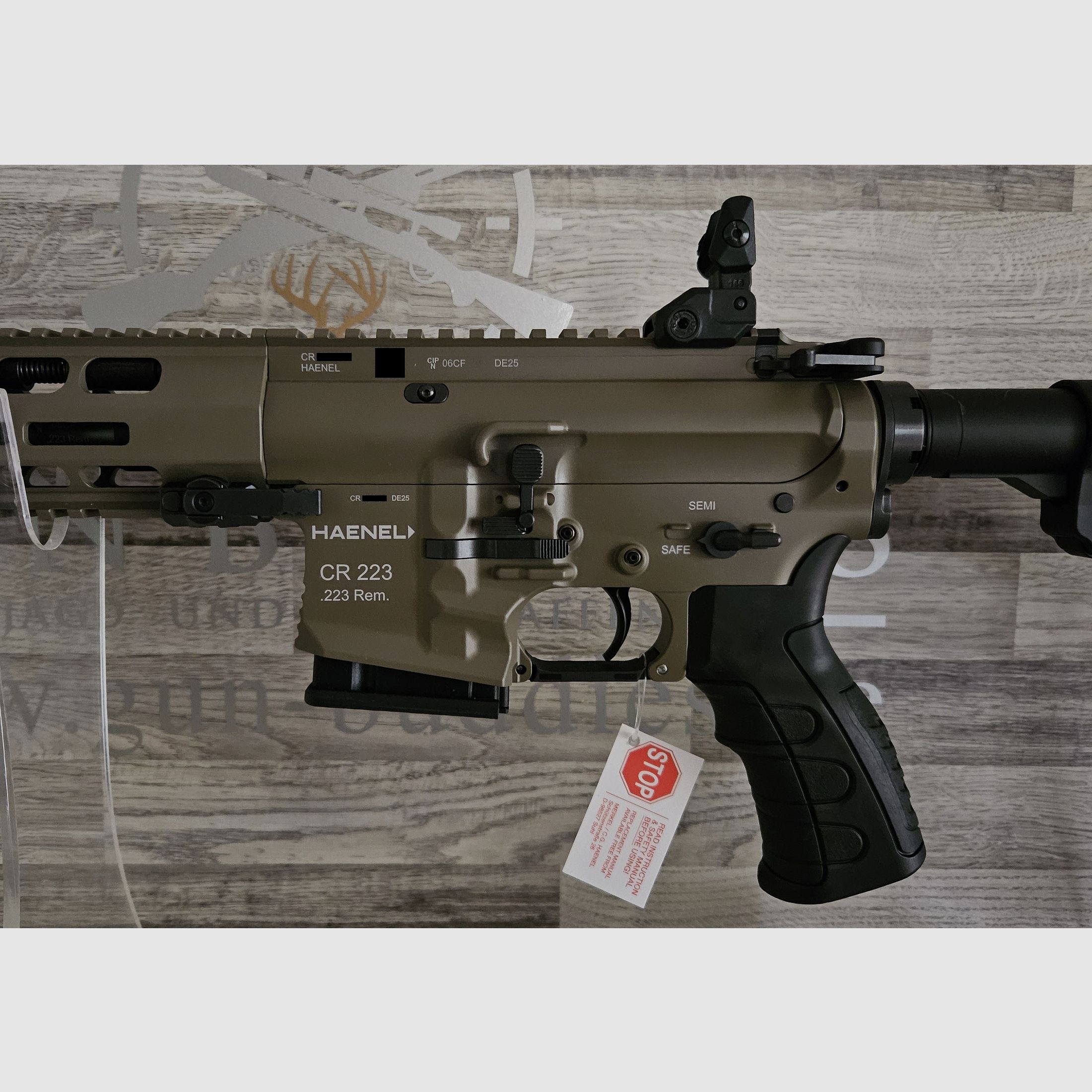 HAENEL CR223 oliv - 16,65" 42cm Lauf - Matchabzug - langer M-LOK Handschutz - Neuware vom Fachhandel -