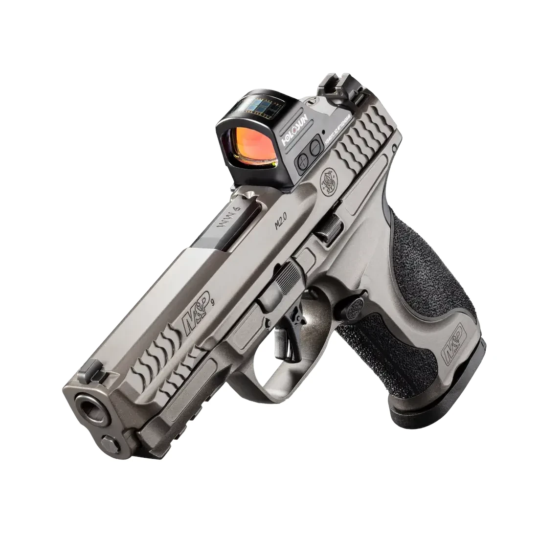 Pistolet Smith&Wesson M&P M2.0 Metal 9mm Luger Tungsten Gray (13971) HOLOSUN HS407C