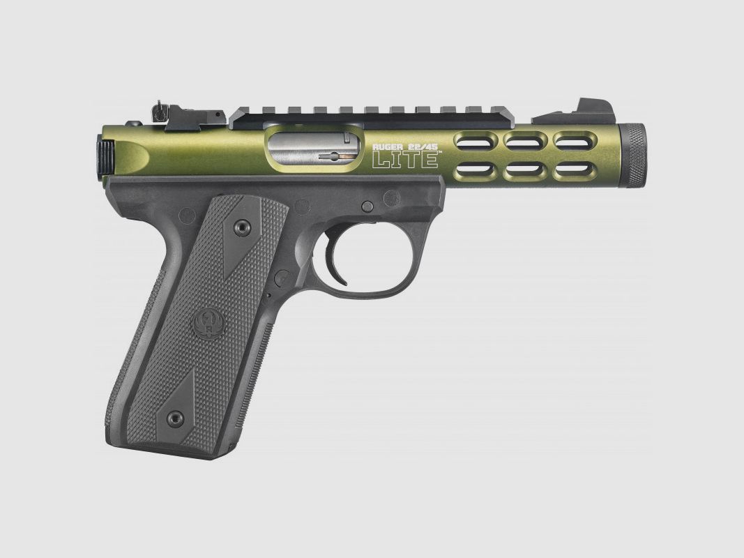 PISTOLET RUGER MARK IV 22/45 LITE ,22LR 4,40P 10CPS BRONZE 1/2-28P CA