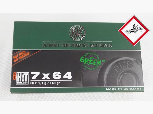 RWS HIT cartouche de chasse cal. 7X64 140grs