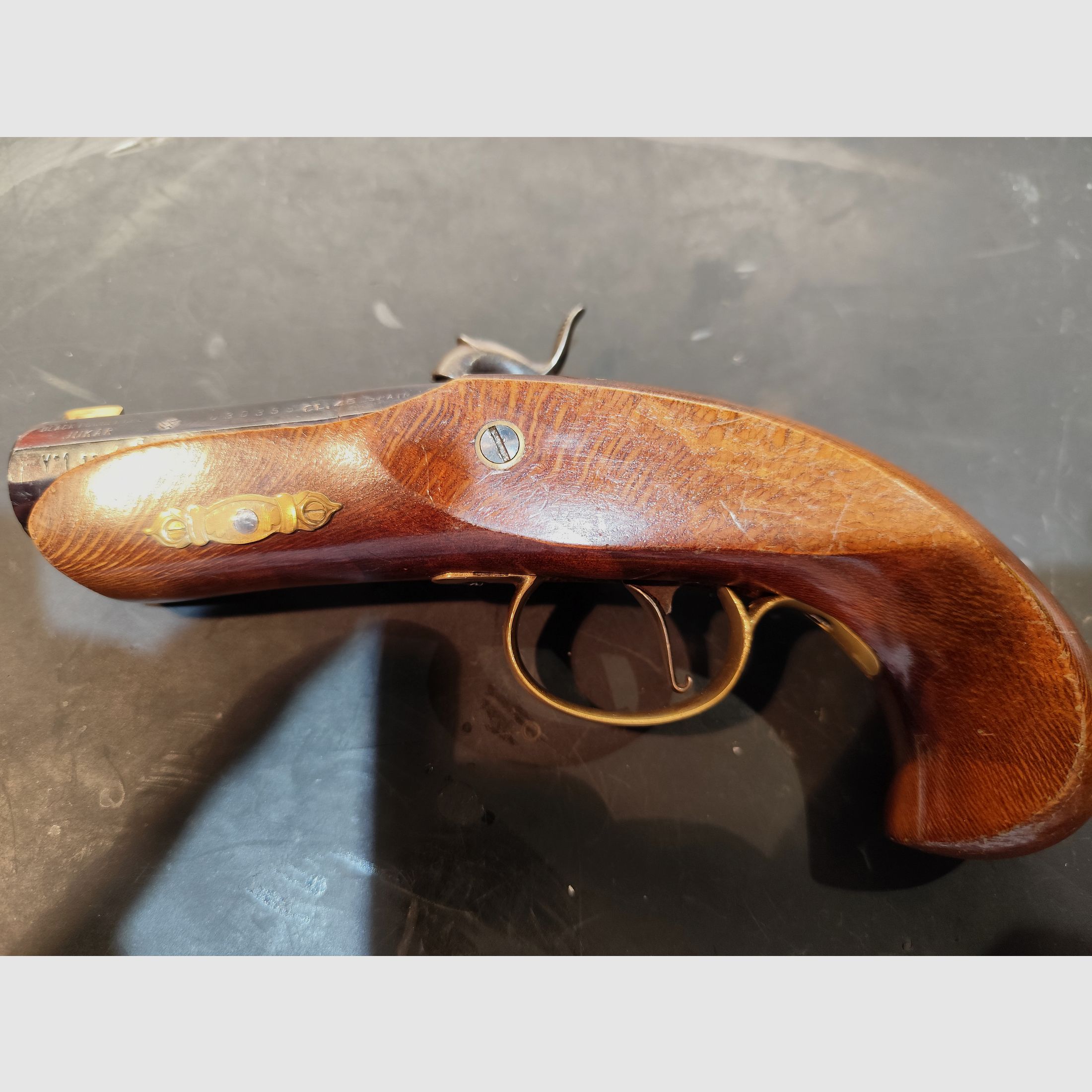 Front-loading pistol percussion Derringer .45 + .41 black powder