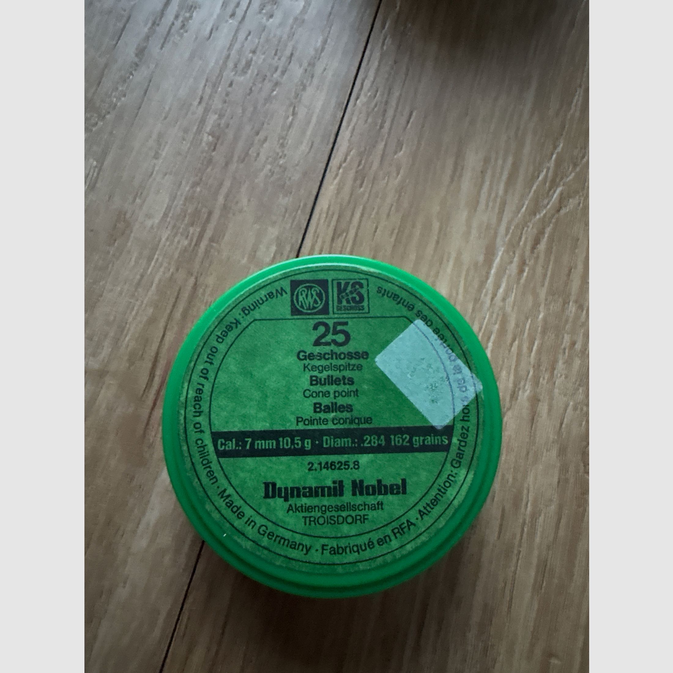 23x RWS Kegelspitz .284 7mm 10,5g 162grs