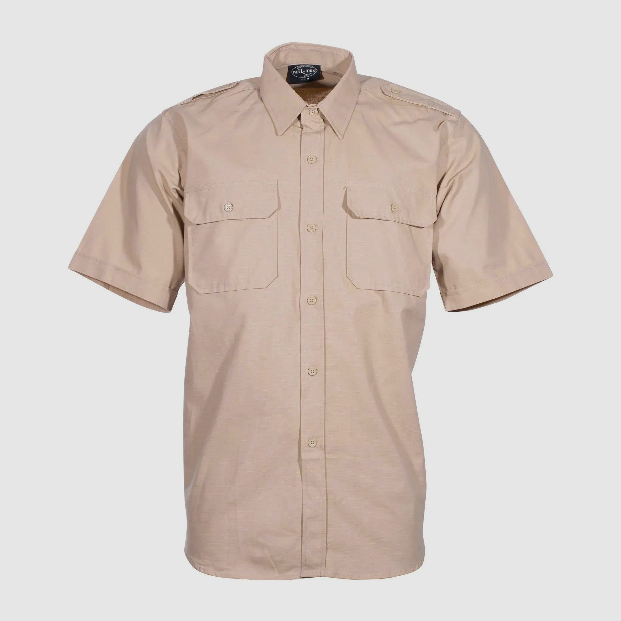 Mil-Tec Mil-Tec Tropenhemd Kurzarm Baumwolle khaki