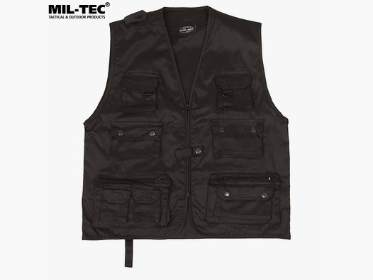 MIL-TEC HUNTING AND FISHING VEST BLACK Size L