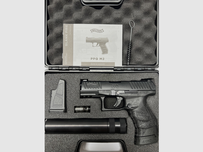 Walther PPQ M2 brüniert Navy Kit Gaspistole