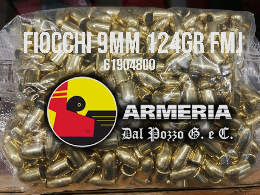 FIOCCHI Projectiles 9MM 124 GR FMJ, image 2 sur 2