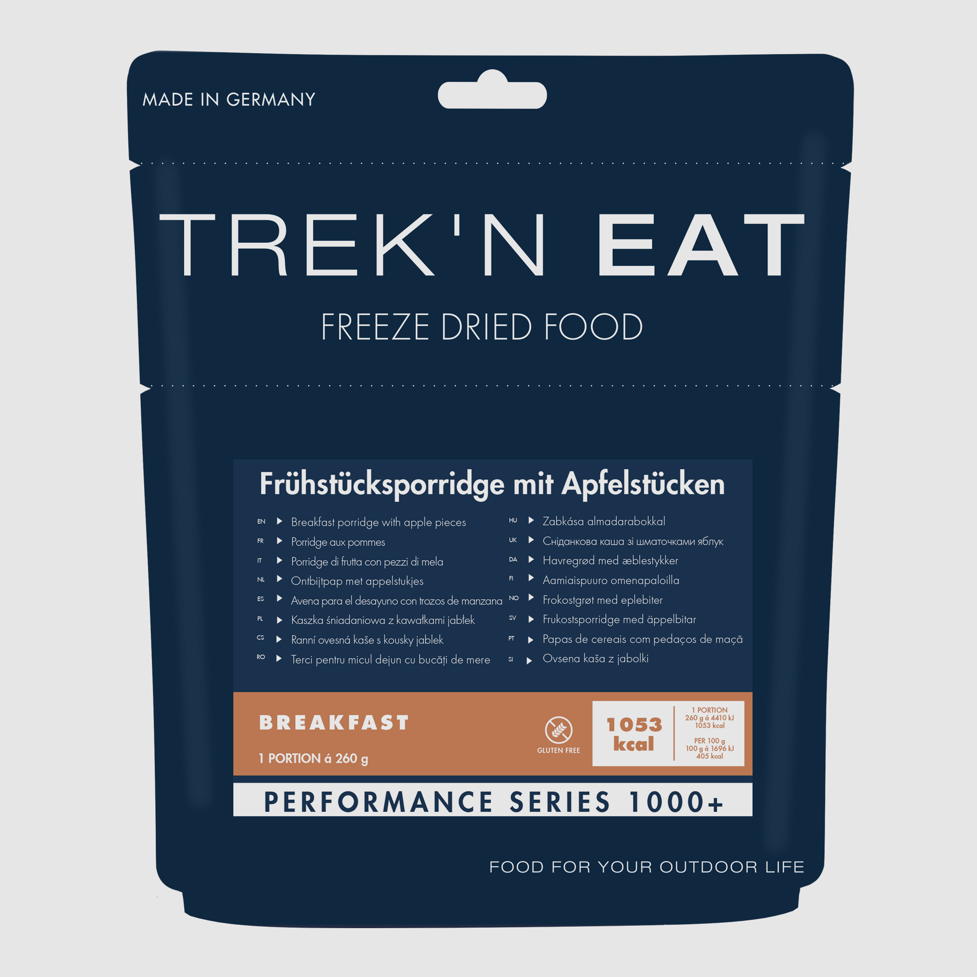 Trek’n Eat ontbijtpap met appelstukjes