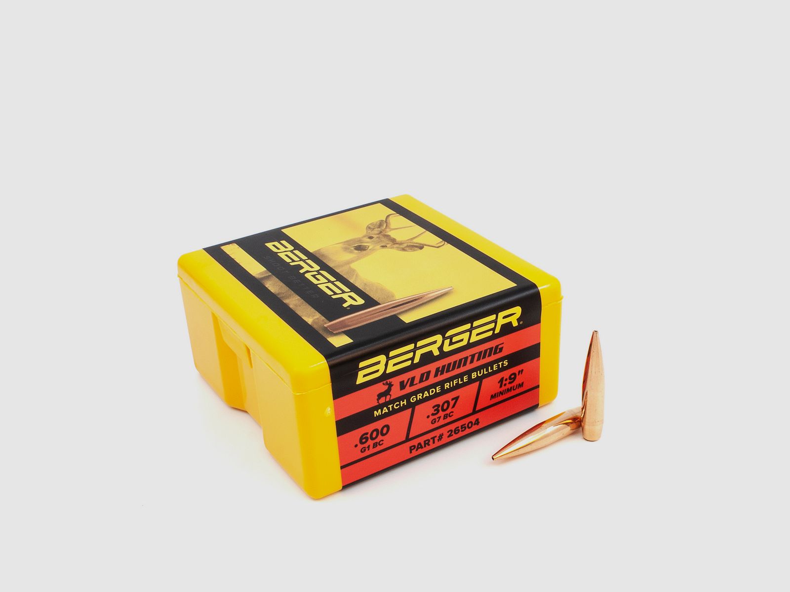 Proiettile Berger 6,5mm/.264 VLD Caccia 140GR 100 Pezzi
