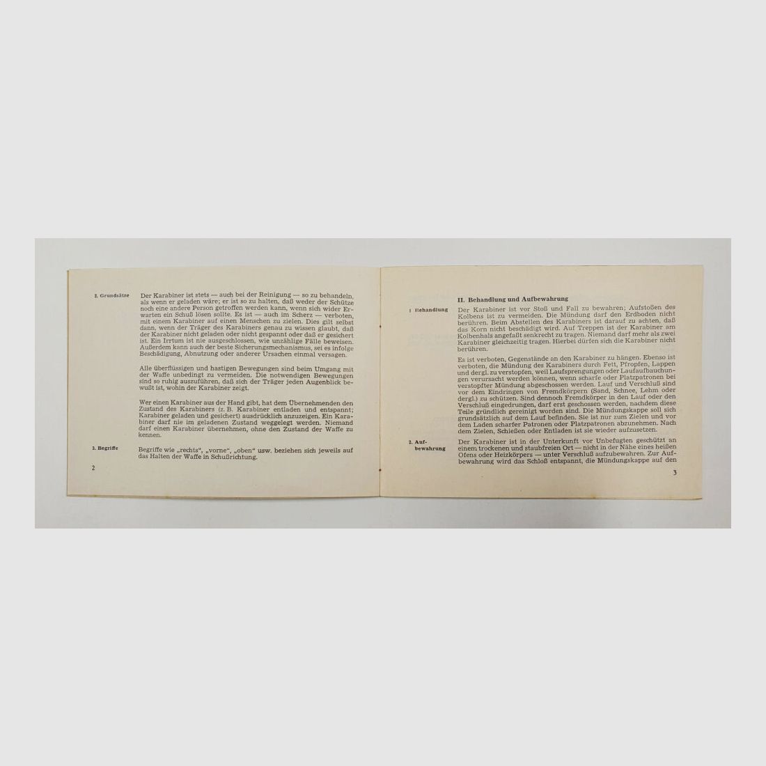 Heym Anweisung Heym Zollkarabiner ZK 52 Behandlung Pflege Reinigung Bundesministerium Finanzen Bonn 1962