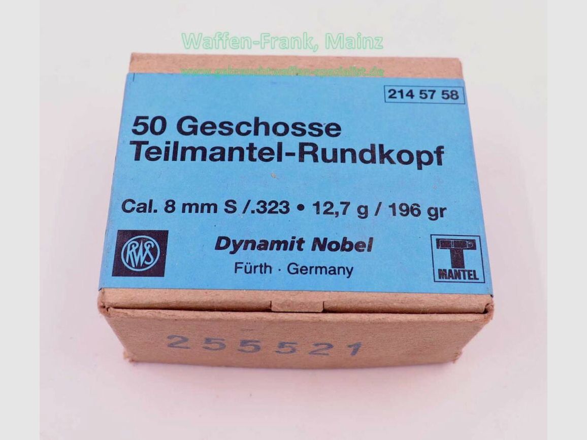RWS (WZd.Fa.Rottweil) Büchsengeschosse