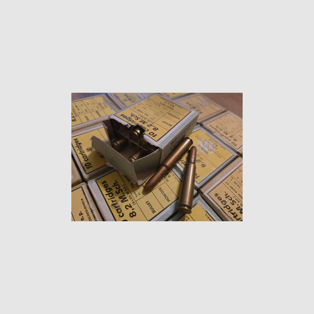 Seltene Patronen 8,2 oder auch 8x56 Mannlicher Schönauer je 10 Stück quecksilber- und bleifreie ZH