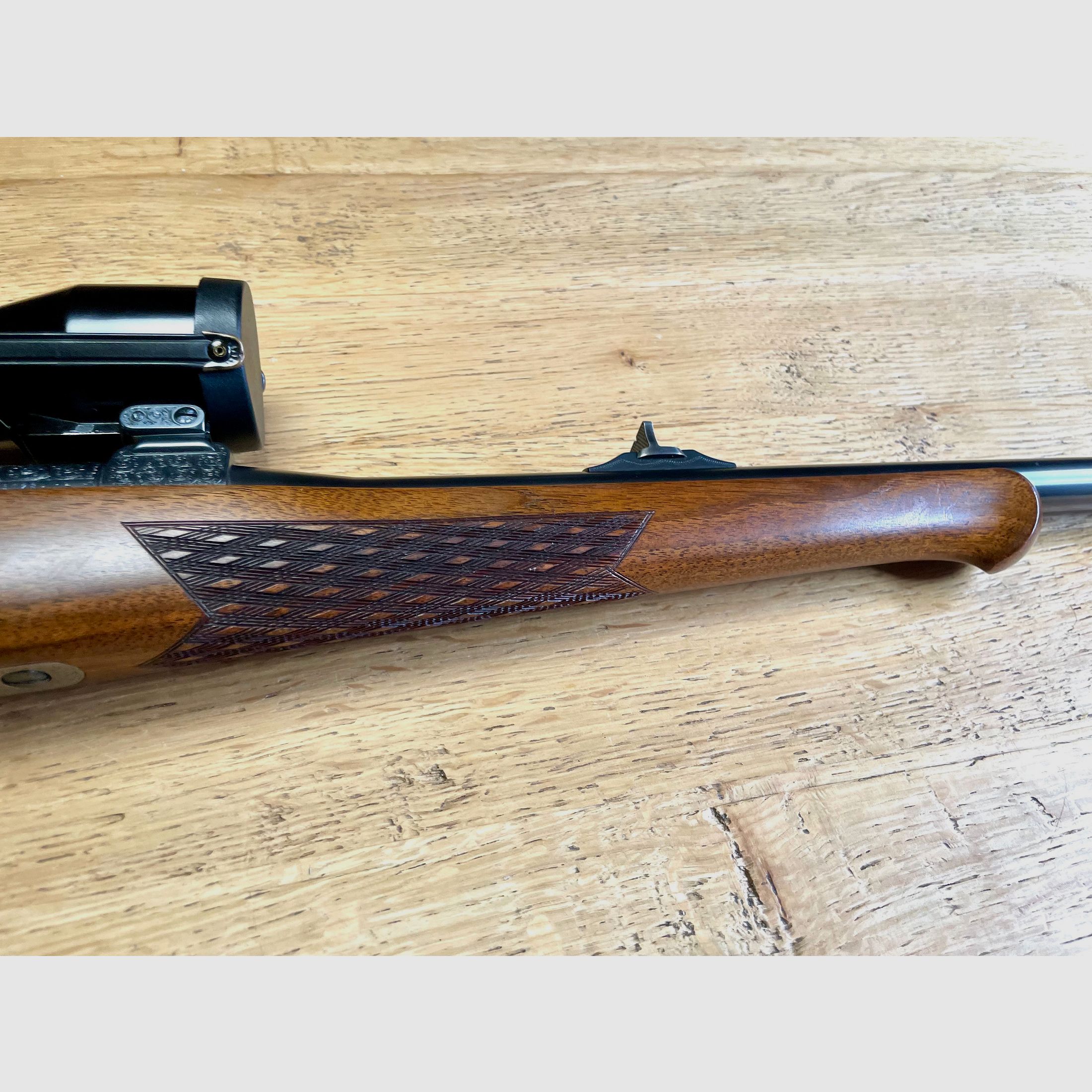 Repetierbüchse Karl Hauptmann Mod. Ferlach Kal. 6x62 Frères mit ZF Zeiss Diavari Z  1,5-6 x42 - neuwertig
