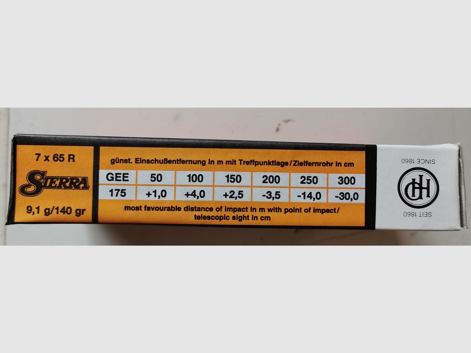 Büchsenpatronen Hirtenberger Sierra 7x65R 9,1g / 140gr. !!!