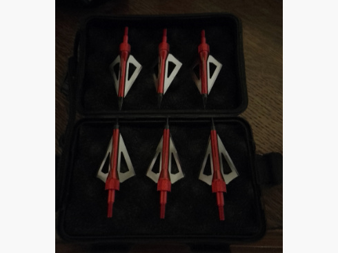 Jagtspitzen Set jagt spitzen Pfeile rot 6er Pack mit Box Pfeilspitzen 