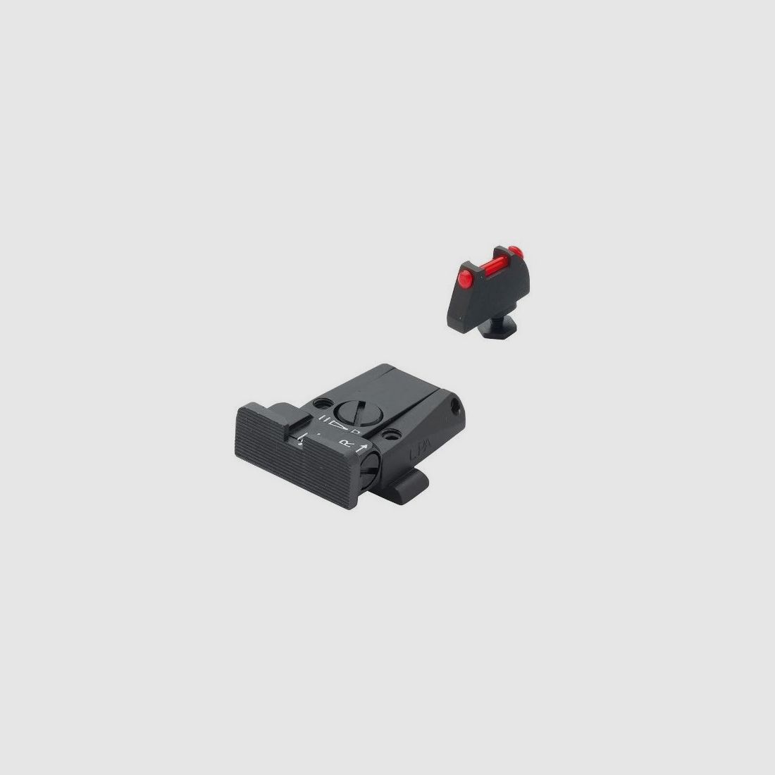 Mirino SPR nero/fibra rossa Glock