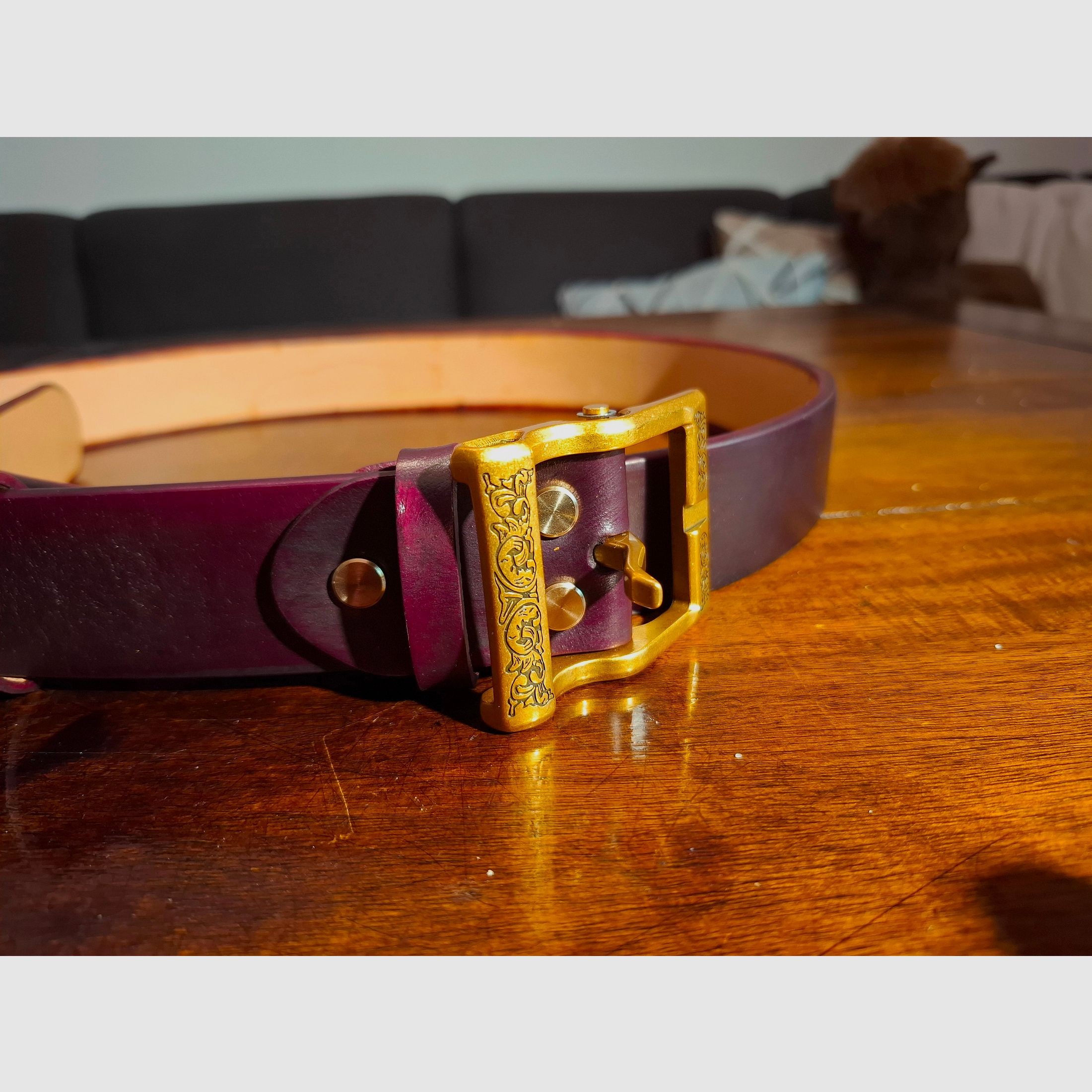 Handcrafted leather belt