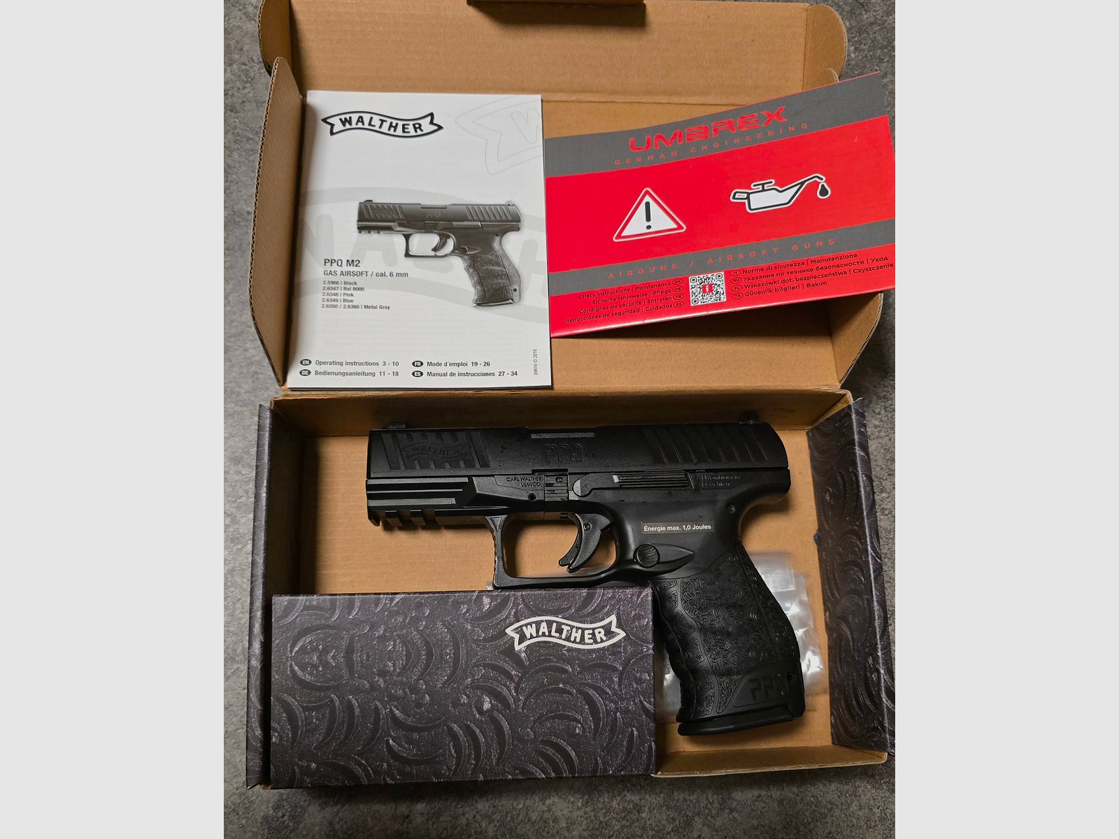 Walther PPQ M2 GBB 6 mm Airsoft Softair, zdjęcie 1 z 4