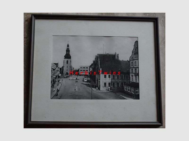 Original-Photographie Insterburg/Tschernjachowsk ALTER MARKT MIT LUTHERKIRCHE Ostpreussen 30er Jahre