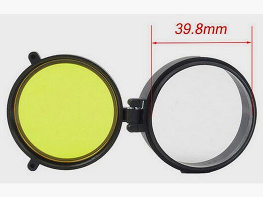 Linsenschutzkappe für Zielfernrohr mit Filter, Flip Up Lens Protector, 39,8mm Durchmesser