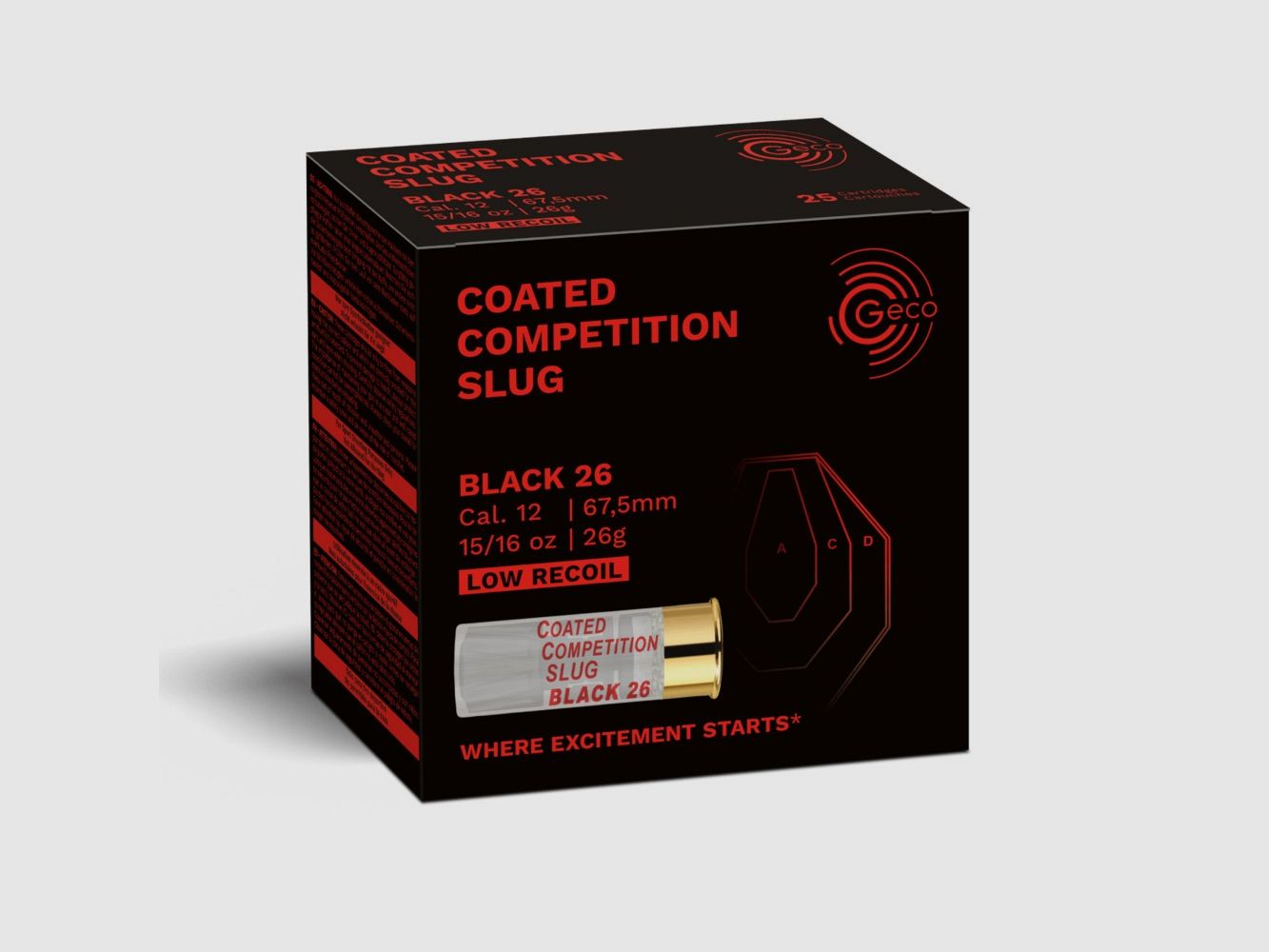 GECO Coated Competition Slug Black 26 – Kal. 12/67,5 (Doos van 25)