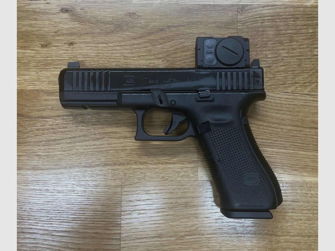 Glock 17 Gen5 MOS mit Aimpoint ACRO P-2 + AMERIGLO SD Sights inkl. Aimpoint Adapter Platte für Aimpoint, alles montiert! Nachtsichtstufen