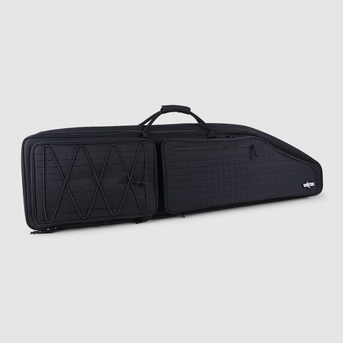 Winter Waffentasche Olympic 130 cm – Laser-Cut MOLLE, Shockcord, Rucksacktragesystem, 1000D Nylon (Night)