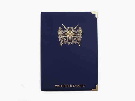 WBK Etui mit 2 extra Fächer Motiv Zielscheibe - Blau