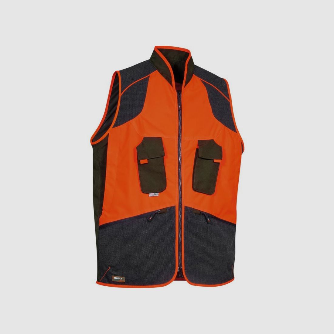 Cofra Gilet groen en oranje hoge zichtbaarheid model Wulfen art. V324-0-04 COFRA, afbeelding 2 van 7