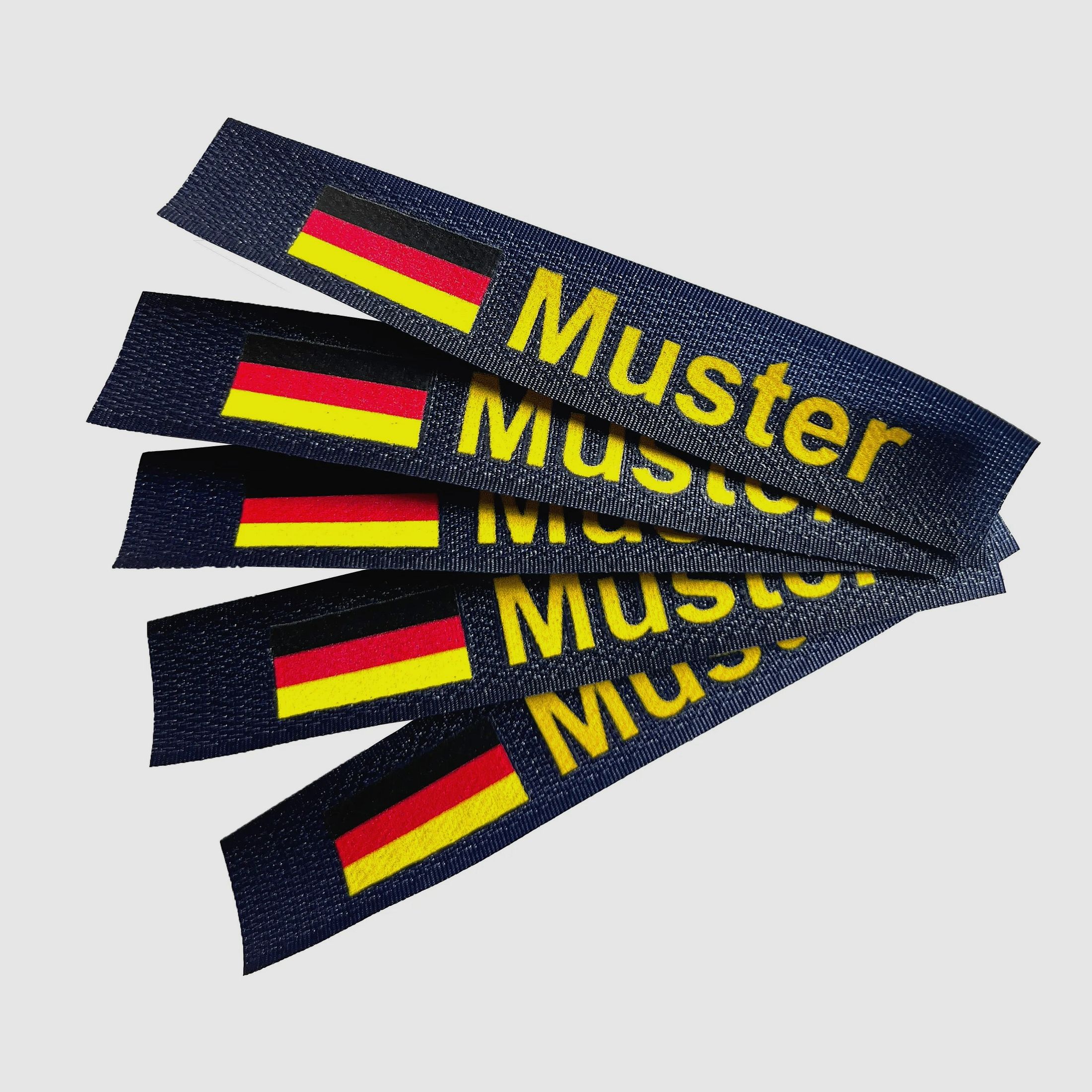 ASMC Namensbänder 5er Set mit Flagge Navy