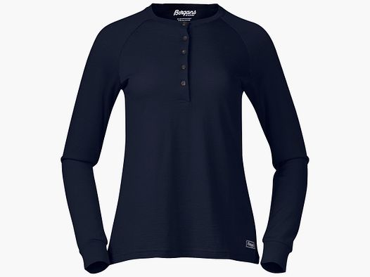 Bergans Lysebu Wool Henley Damen Marineblau XS