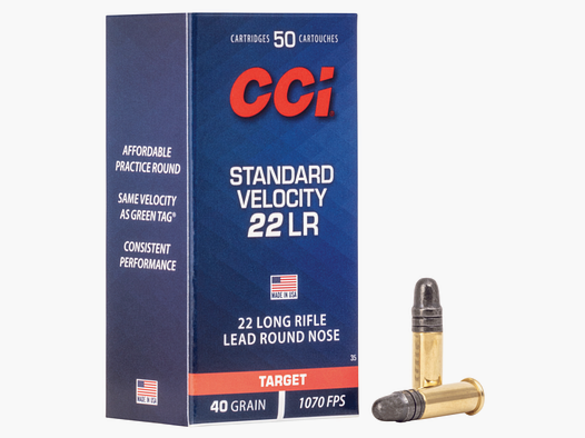Patronen CCI Kaliber 22LR Standardgeschwindigkeit 40 Grain