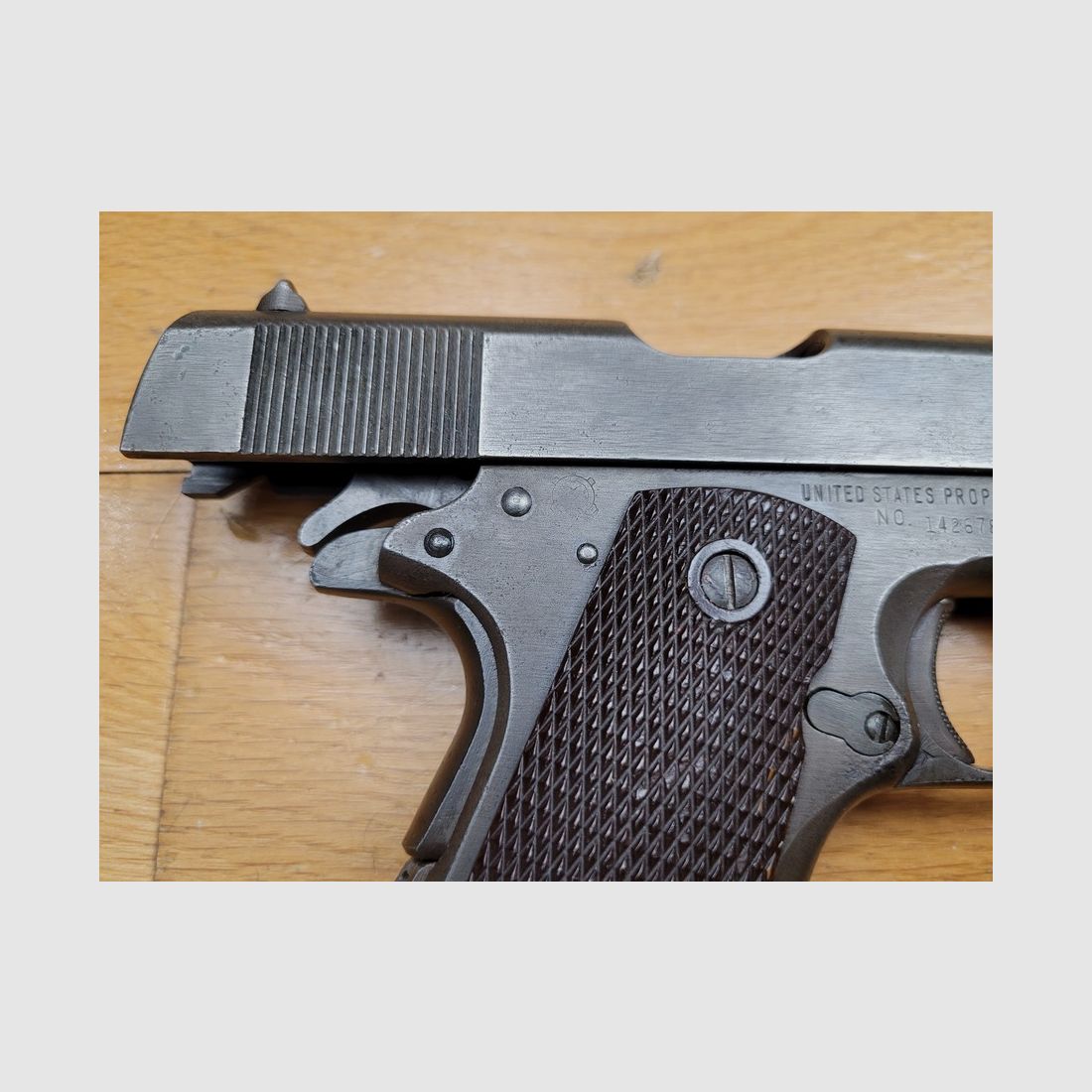 Ottimo Colt 1911 A1 dell'US Army – Seconda Guerra Mondiale – Fabbricazione Remington del 1943 – Con il SUO fondina originale e la SUO cintura da combattimento – Meccanica e canna impeccabili – TBE-, immagine 16 di 19